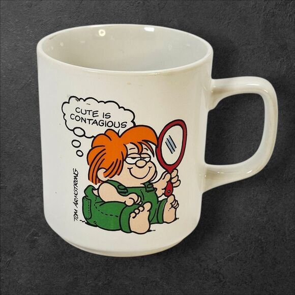 Vintage 1982 Marvin Coffee Mug “Cute Is Contagious” Comic by Tom Armstrong - Picture 1 of 4